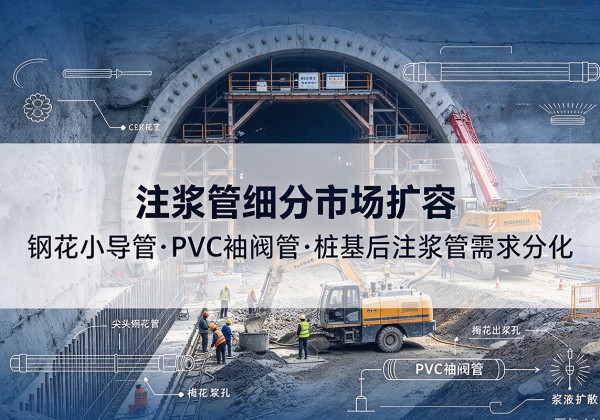 施甸注浆管细分市场扩容，隧道钢花小导管、PVC 袖阀管、桩基后注浆管需求分化